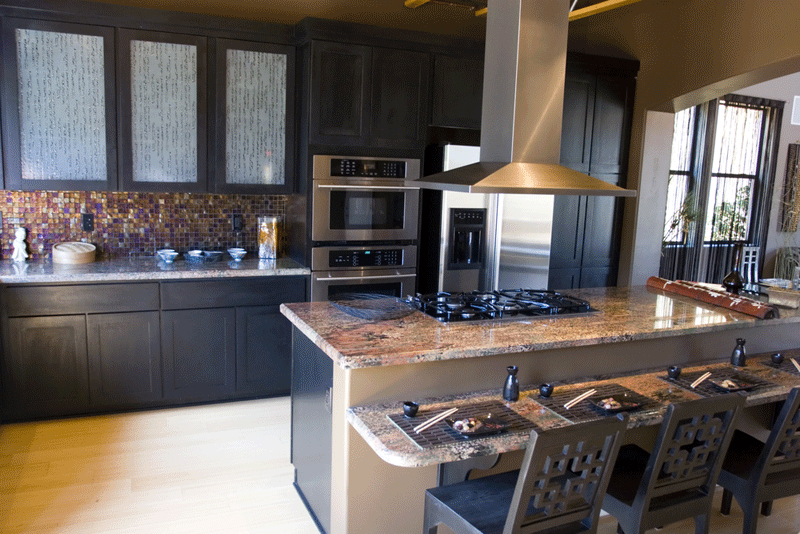 Image of remodeled kitchen with stainless appliances and granite countertops in minneapolis