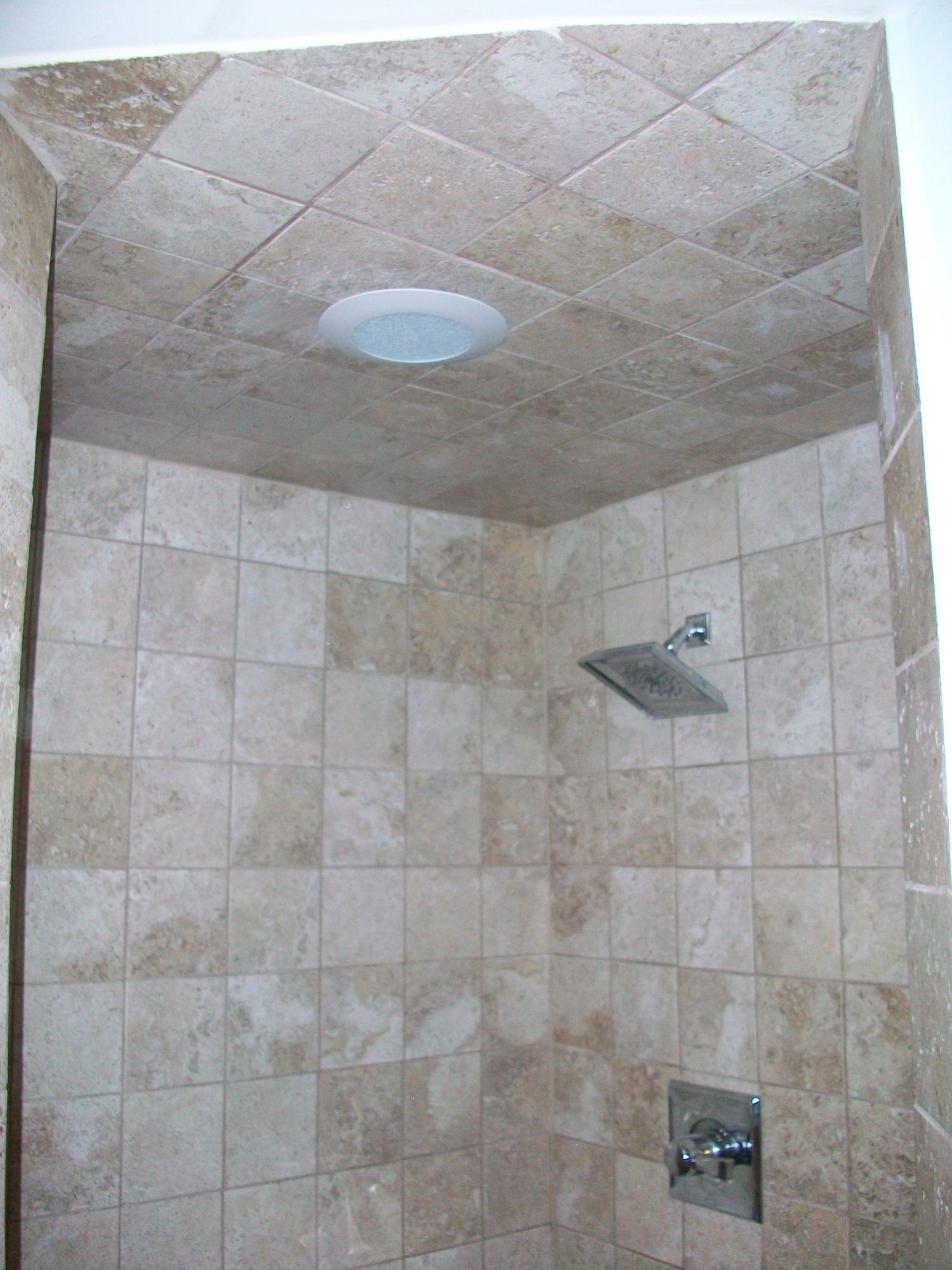 Image of shower tile work from a bathroom remodel in Minnesota